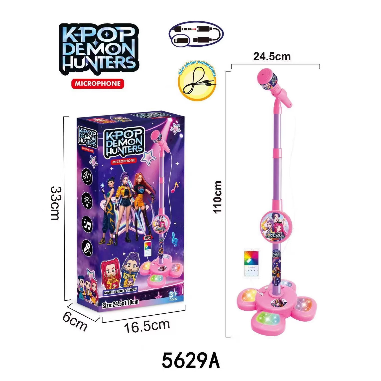 Kids Microphone Karaoke - Kids Microphone with Stand, Karaoke Music