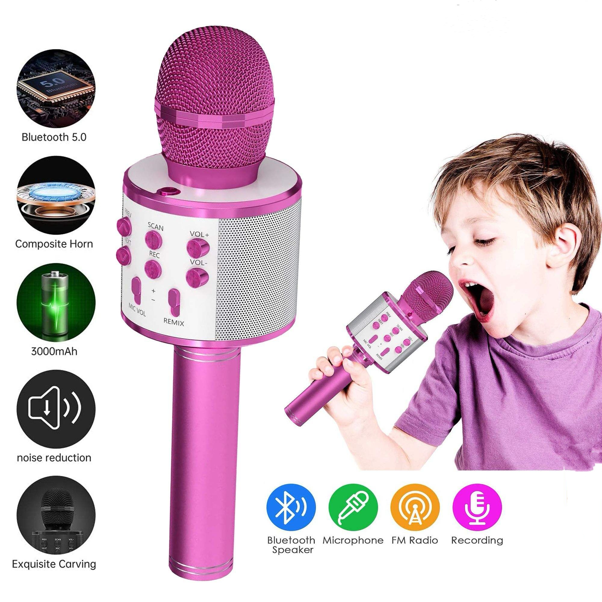 Kids Microphone Karaoke - Kids Karaoke Microphone for Girl Toys,Christmas