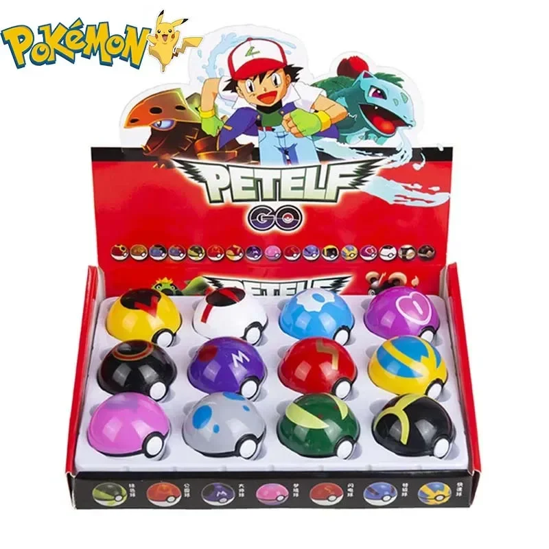 Kids Toys Movie - 12Pcs Pokemon Figure Pokeball Toys Pikachu