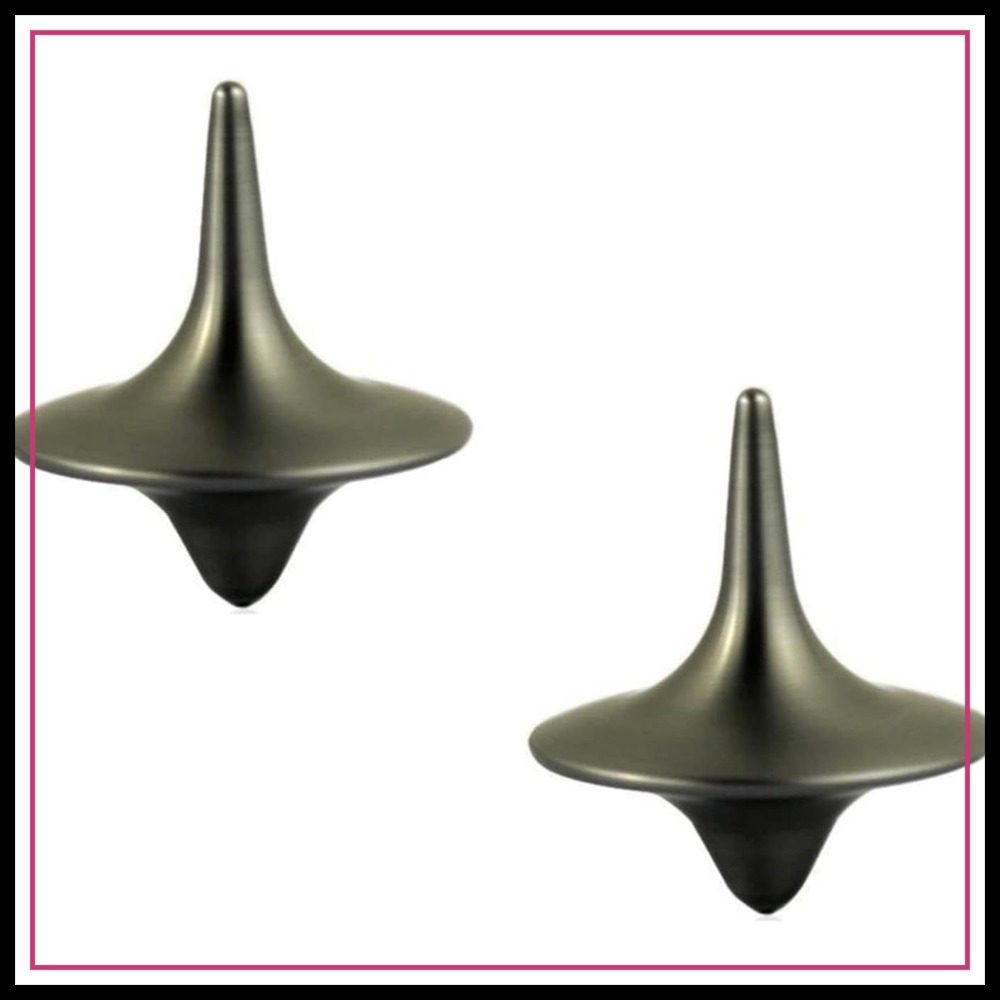 Spin Top Gyro Toy - 2Pcs Silver Precision Spinning Top, Forever