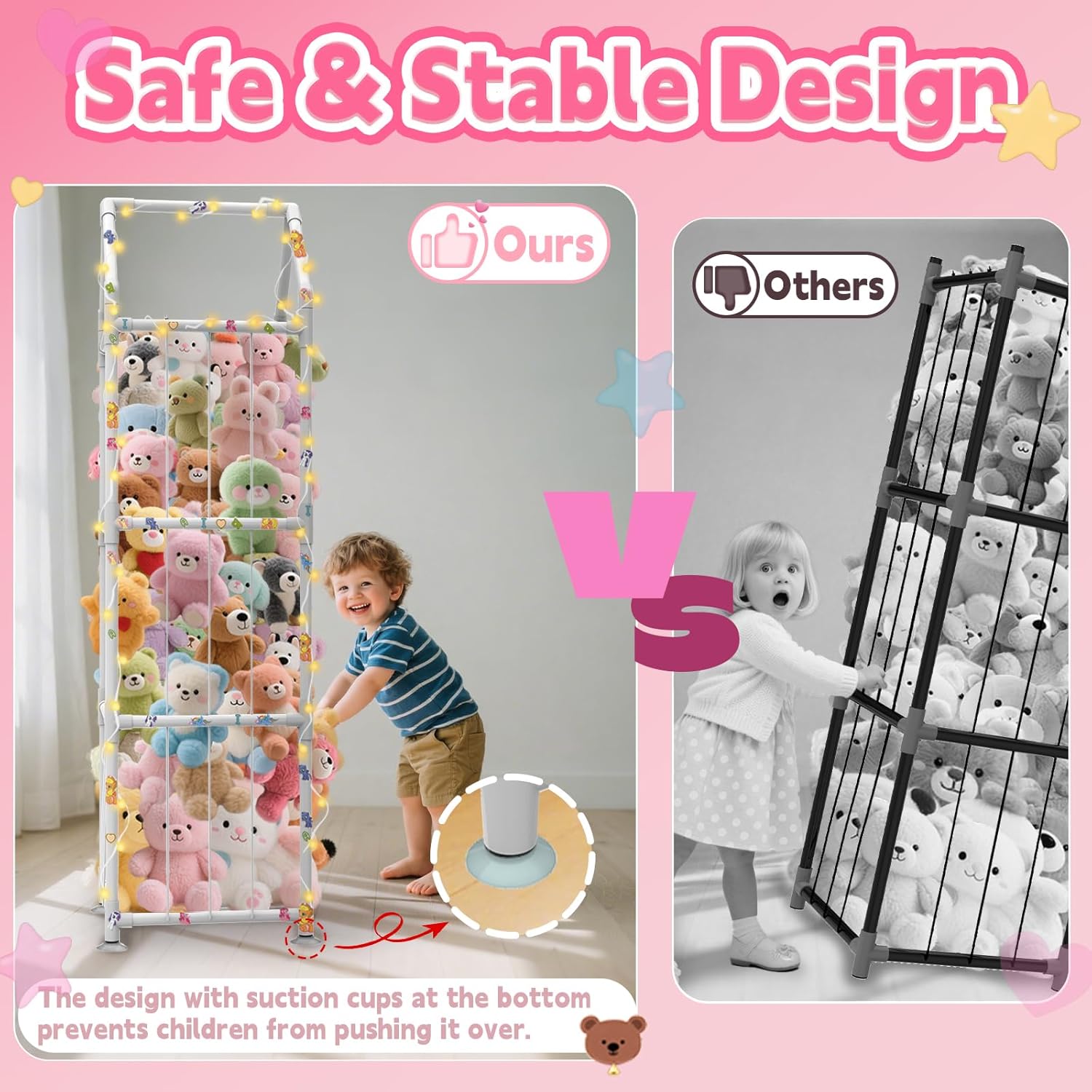 Stuffed Animal Storage with Su - огляд і ціна Kids Storage Toys