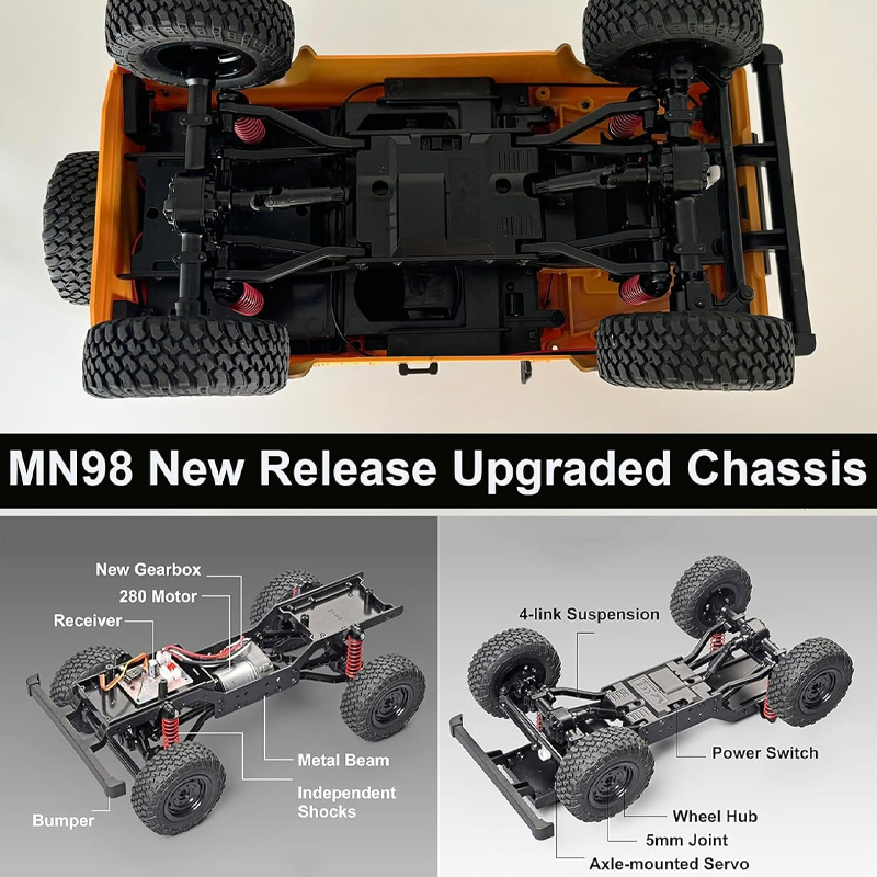 1/12 4WD RC Crawler MN98 MN99s - огляд і ціна Kids Toys Very