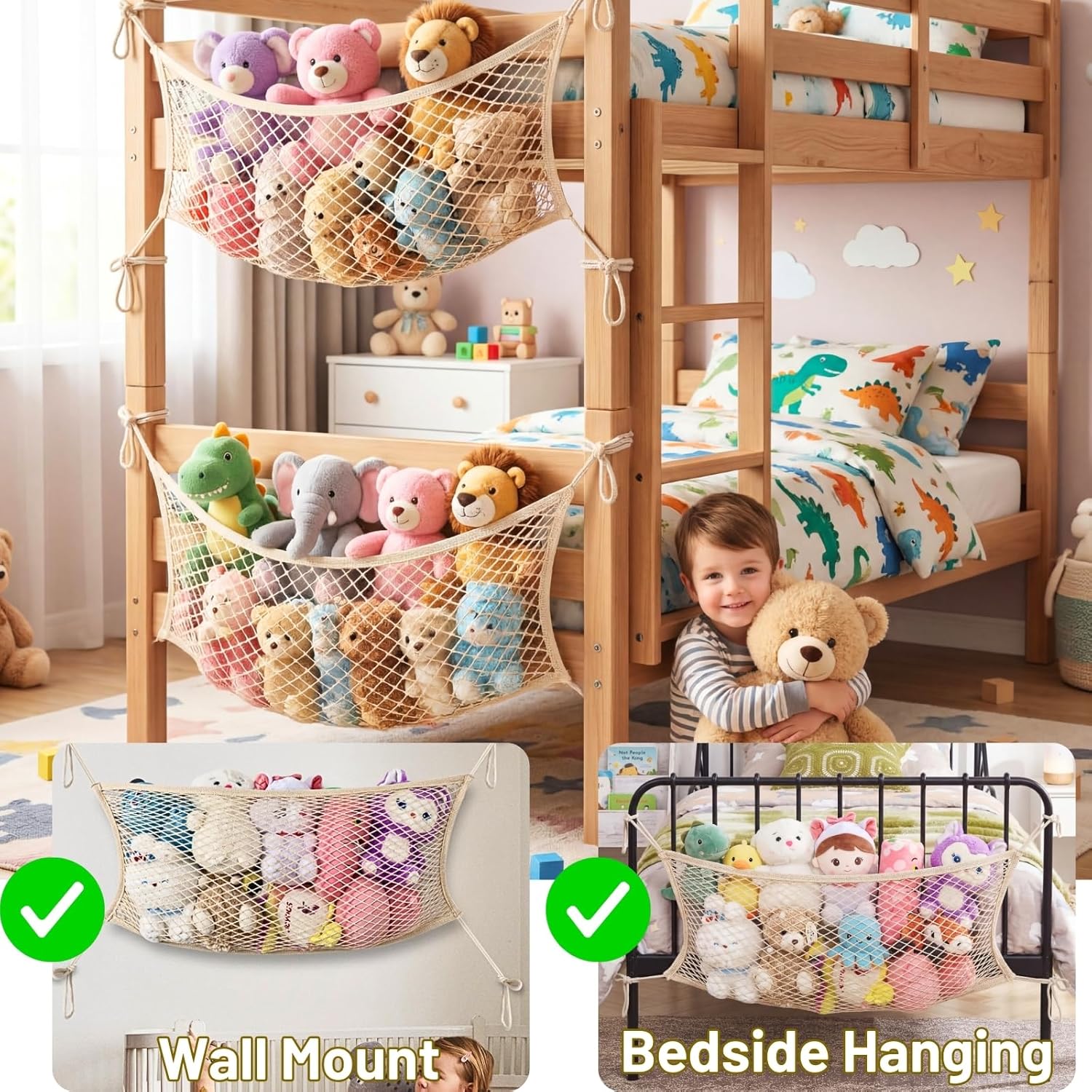 Stuffed Animal Storage Net for - огляд і ціна Kids Storage Toys