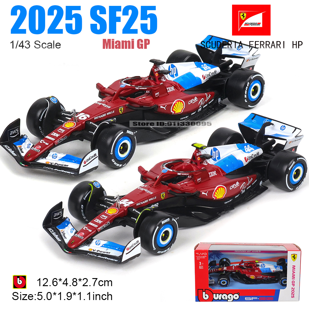 Bburago 1:43 2025 Miami GP Fer - огляд і ціна Kids Toys John Lewis