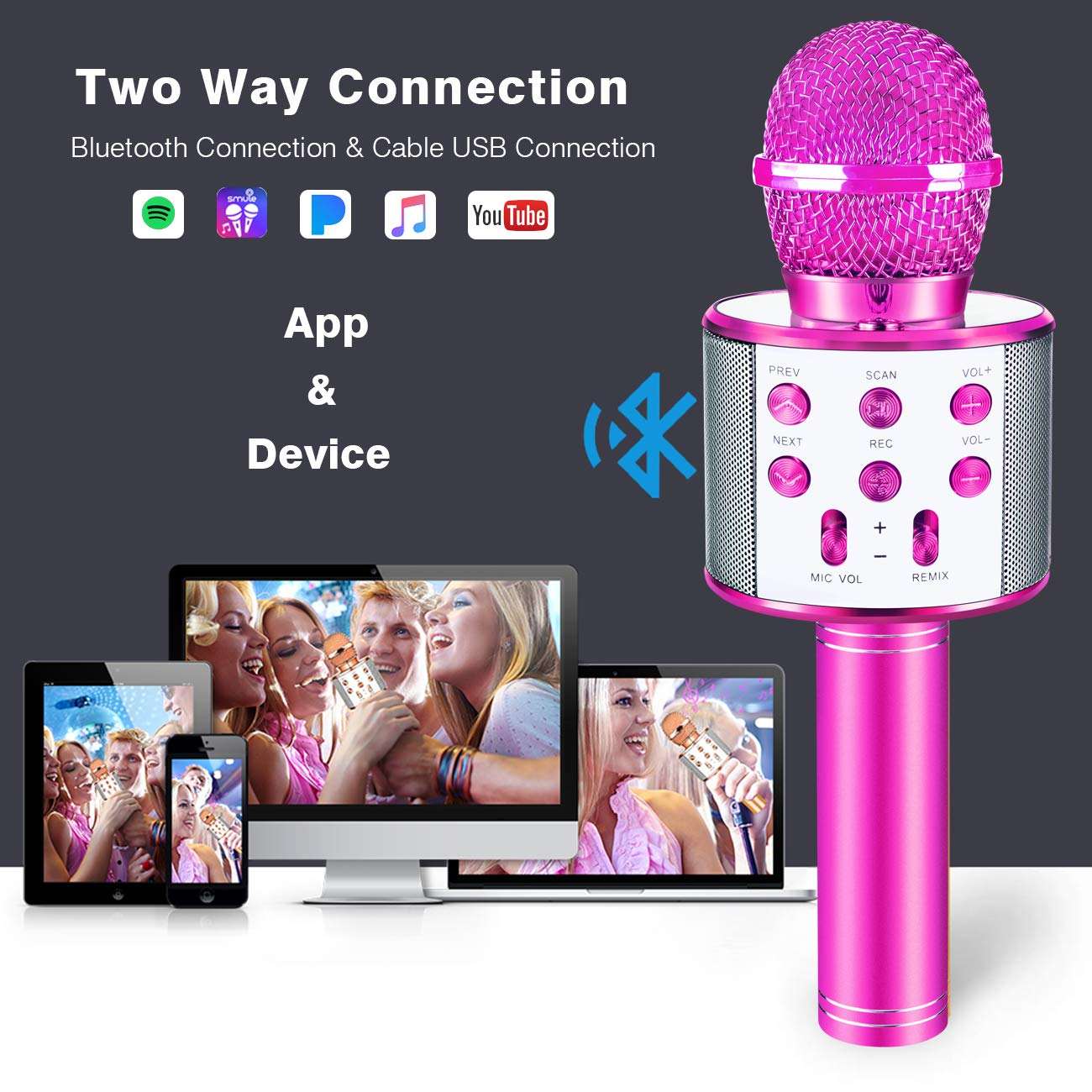 Handheld  Wireless Bluetooth K - огляд і ціна Kids Microphone Karaoke