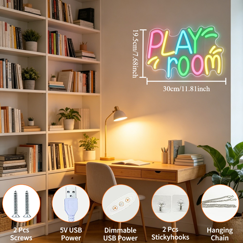 Play Room Neon Sign LED Night  - огляд і ціна Kids Play Zone Toys